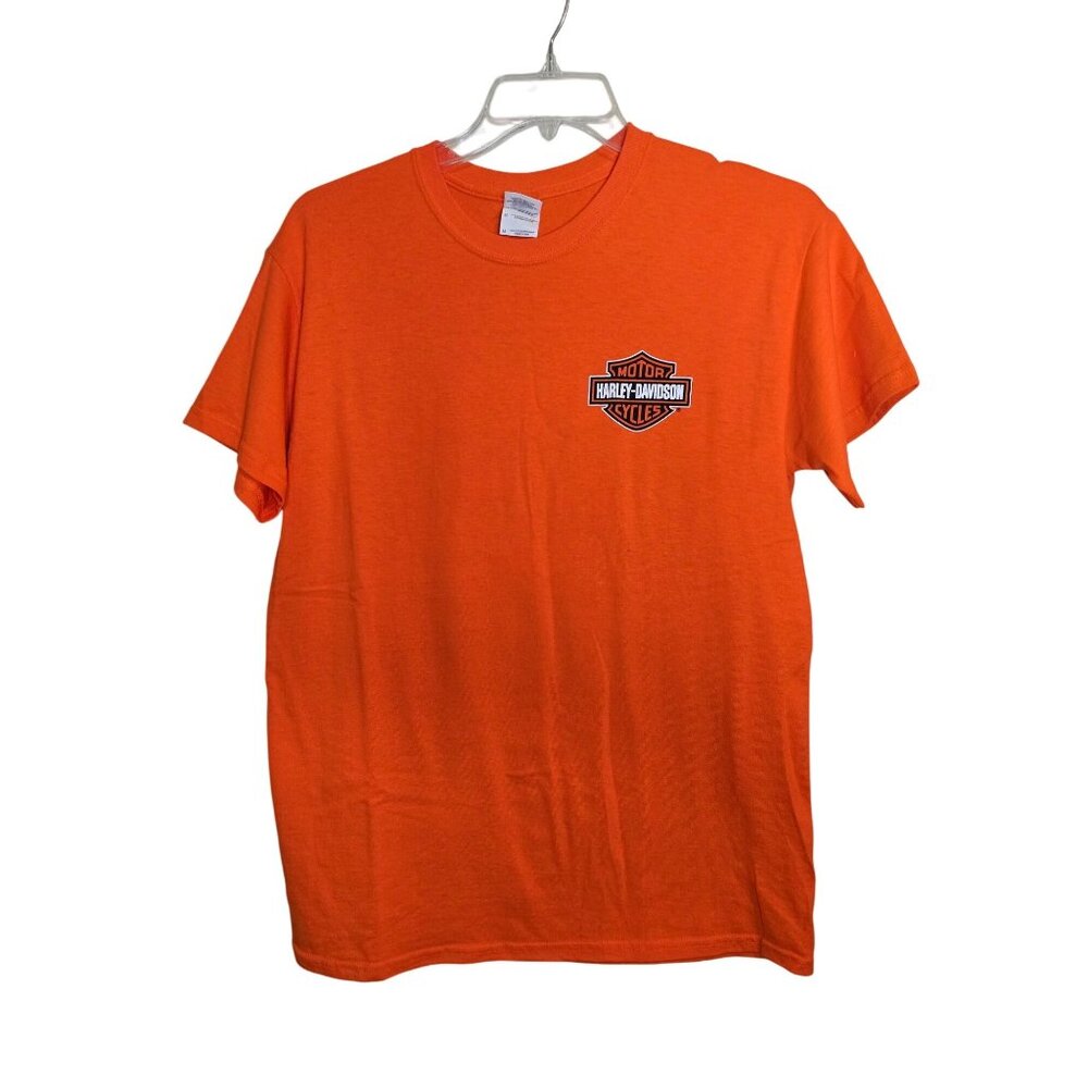 Harley-Davidson Brandt's I-69 Orange T-Shirt Medium 100% Cotton